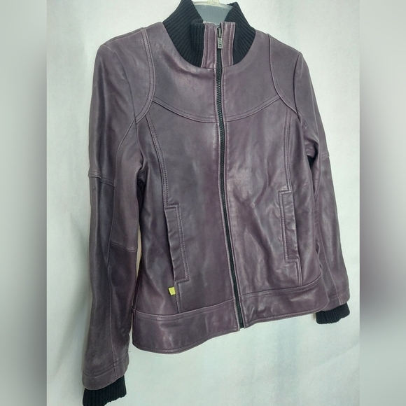 Soia & Kyo Jackets & Blazers - Women's Purple Leather Jacket